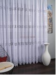 Perdea in brodat, alb, broderie macrame