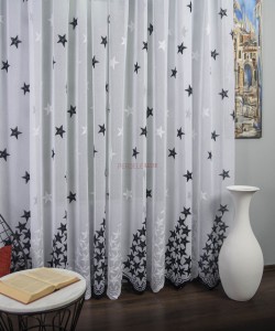 Perdea model stelute negru