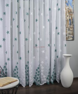 Perdea model stelute verde