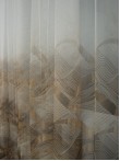 Perdea tulle bordura maro