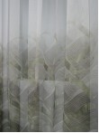 Perdea tulle bordura verde