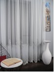 Perdea tulle brodat ivoire,gri