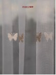 Perdea tulle brodat,crem/maro