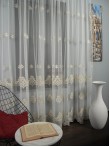 Perdea tulle brodat crem
