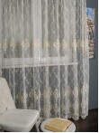 Perdea tulle brodat crem