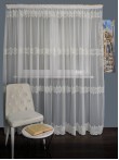 Perdea tulle brodat crem
