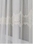 Perdea tulle brodat crem