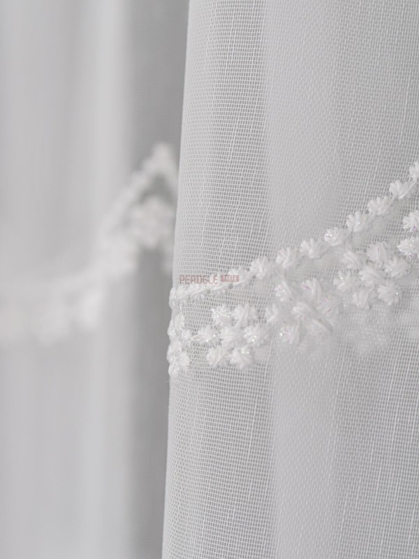 Perdea tulle brodat crem