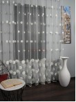 Perdea tulle brodat, ivoire