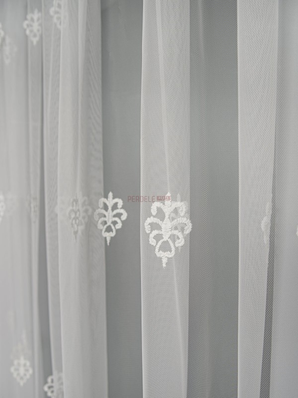Perdea tulle brodat ivoire