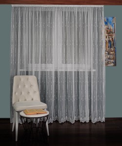 Perdea tulle brodat ivoire