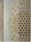 Perdea tulle brodat ivoire/auriu