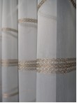 Perdea tulle brodat ivoire/auriu