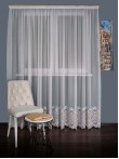 Perdea tulle brodat ivoire/bej