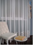 Perdea tulle brodat ivoire/bej
