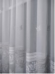 Perdea tulle brodat ivoire/gri