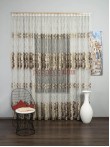 Perdea tulle crem,maro