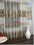 Perdea tulle crem,maro