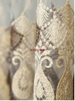 Perdea tulle crem,maro