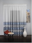 Perdea tulle dungi bleu