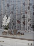 Perdea tulle, model cesti-cafea